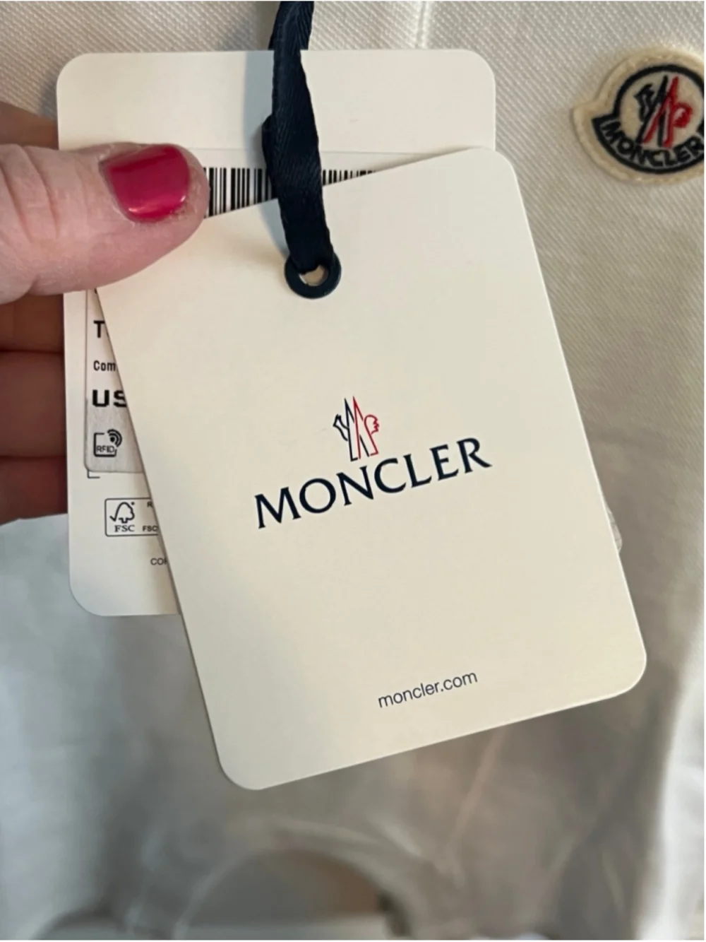 NWT MONCLER White Stretch Cotton Piqué Polo Romper 3/6 Months